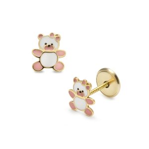 Lisa kislány mackó gyerek fülbevaló