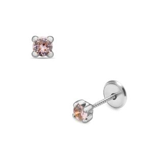 Lisa rózsaszín köves gyerekfülbevaló